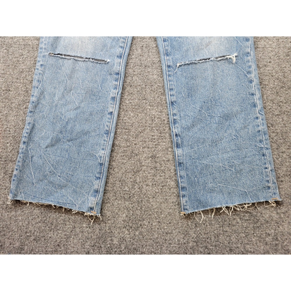 Blank NYC The Baxter Ribcage Straight Leg Jeans Embroidered Distressed Blue 24 - Picture 11 of 15